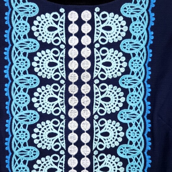 Lilly Pulitzer Sheath Dress Size 0 Embroidered Front Fully Lined Sleeveless - Picture 15 of 16